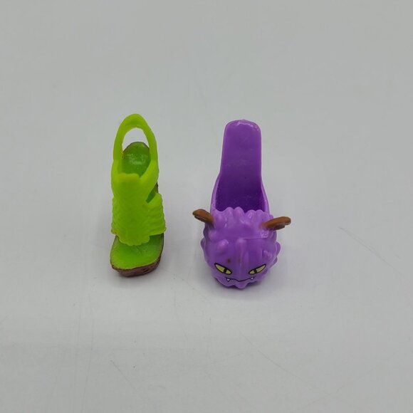 Monster High Replacement Shoes Clawdeen Wolf "Dead Tired" Purple Slipper & Skeli - Picture 2 of 5